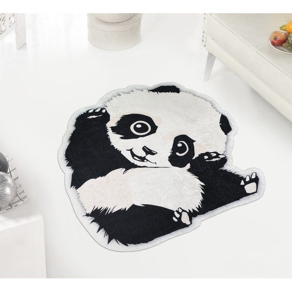 Must-valge laste vaip ø 120 cm Cuddly Panda - Vitaus-image-1