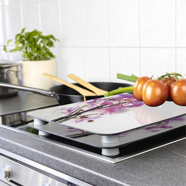 Klaasist pliidikatte komplekt 2 tk, 52 x 30 cm Orchid Blossom - Wenko-image-1