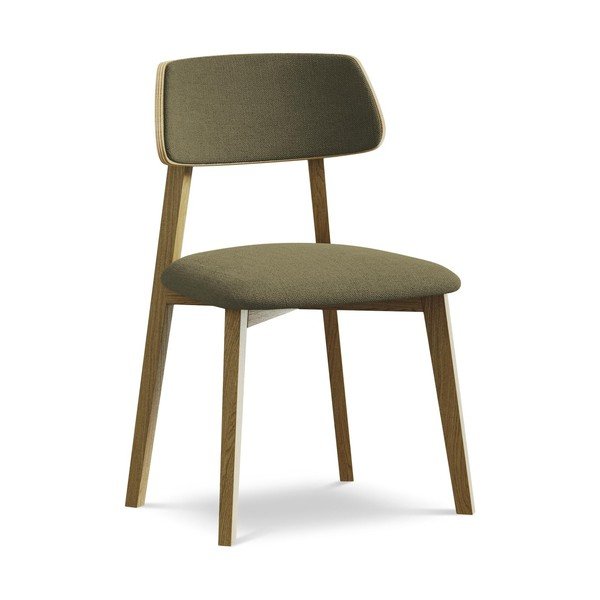 Roheline täispuidust söögitool Niu - Makamii