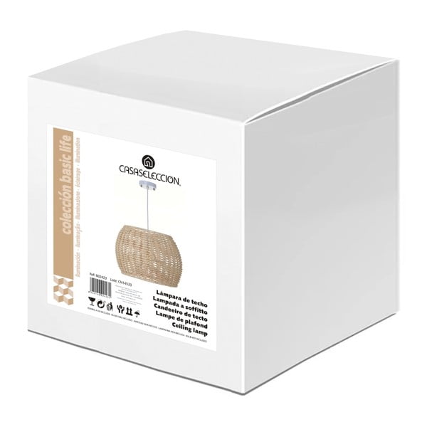 Naturaalset värvi laevalgusti rotangist lambivarjundiga ø 35 cm Natural Way - Casa Selección-image-3