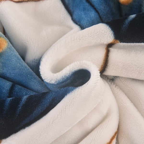 Tumesinine üheinimese mikrofliisist voodipesu 140x200 cm Marbella – My House-image-2