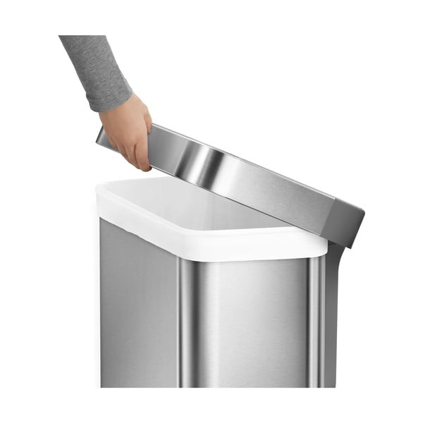 Roostevabast terasest pedaaliga prügikast 45 l - simplehuman-image-4