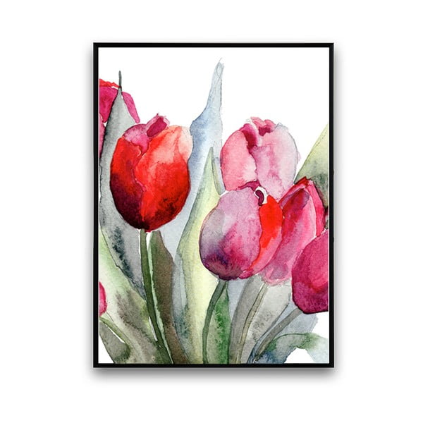 Plakát s tulipány, 30 x 40 cm