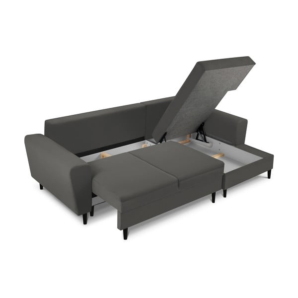 Tumehall velvetist panipaigaga nurgadiivanvoodi (parem nurk) Kyoto - Cosmopolitan Design-image-3