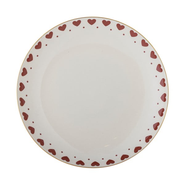 Valge jõulumotiiviga kivikeraamikast taldrik ø 26,5 cm Jolly - Bloomingville