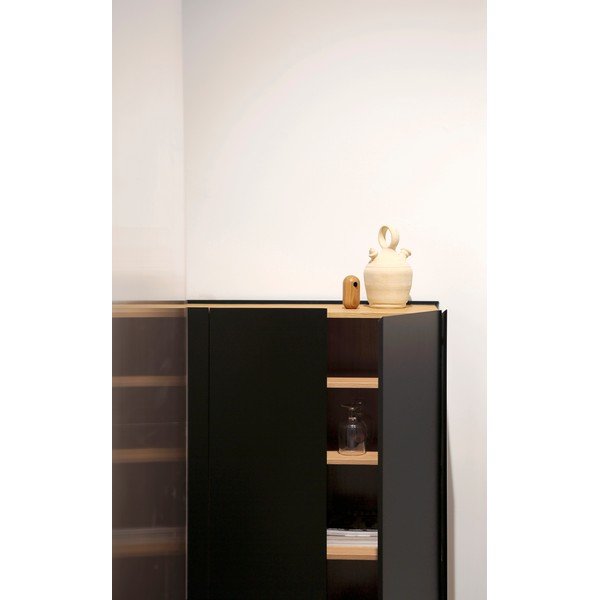 Must kõrge tammedekooriga kummut 95x120 cm Arista – Teulat-image-3