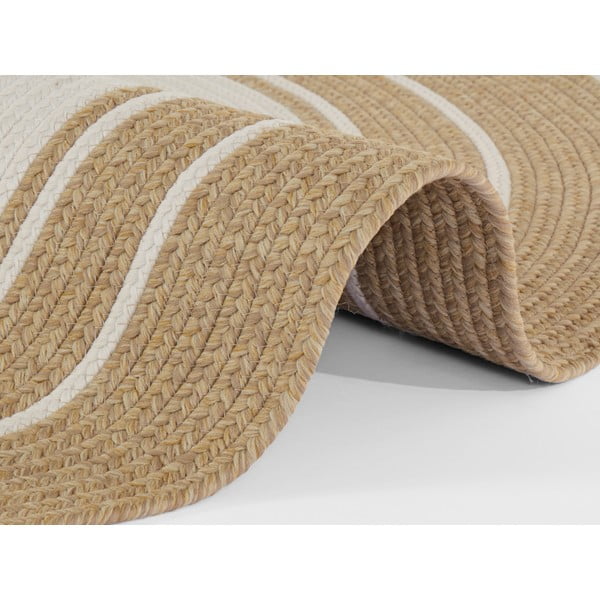 Ümmargune naturaalset värvi õuevaip ø 150 cm - NORTHRUGS-image-4