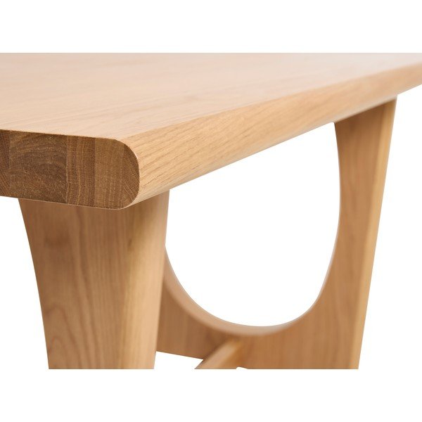 Pikendatav söögilaud tammepuust dekooriga 95x180 cm Flow - Unique Furniture-image-4