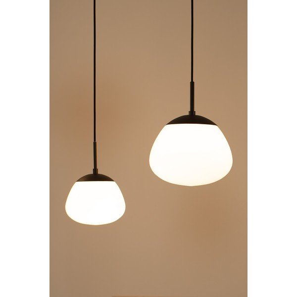 Must-valge rippvalgusti klaasist lambivarjundiga ø 18 cm Rise - Markslöjd-image-2