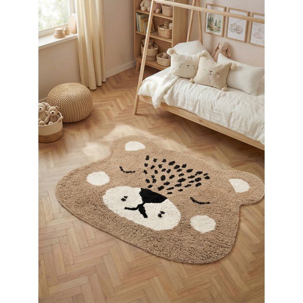 Helepruun pestav/käsitsi kootud puuvillane lastevaip 93x120 cm Snuggle Bea - Hanse Home-image-1