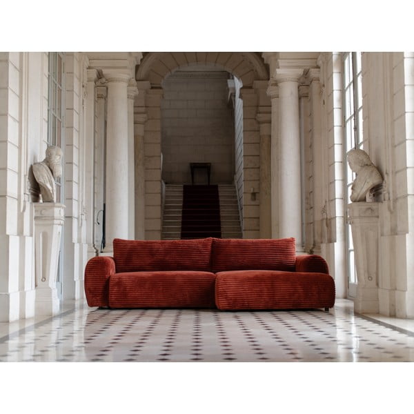 Tellisevärvi velvetist nurgadiivanvoodi (parem nurk) Lucien - Bobochic Paris-image-1