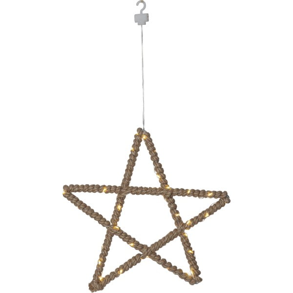 Hnědá LED světelná dekorace Star Trading Jutta, výška 30 cm