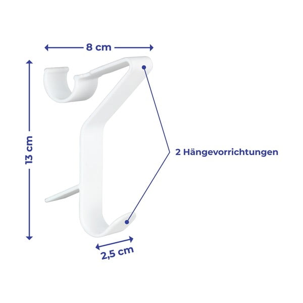 Valged plastikust riputuskonksud 3tk komplektis - Maximex-image-4