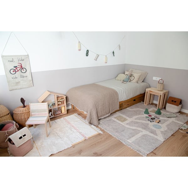 Roosa-kreem pestav käsitsi kootud puuvillane vaip 90x130 cm Lanes Vintage Nude - Lorena Canals-image-3