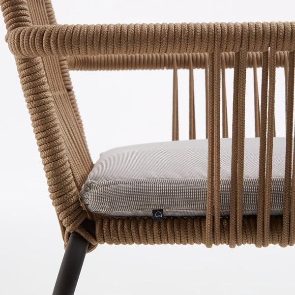 Teraskonstruktsiooniga ja köiepunutisega aiatool Samt - Kave Home-image-1