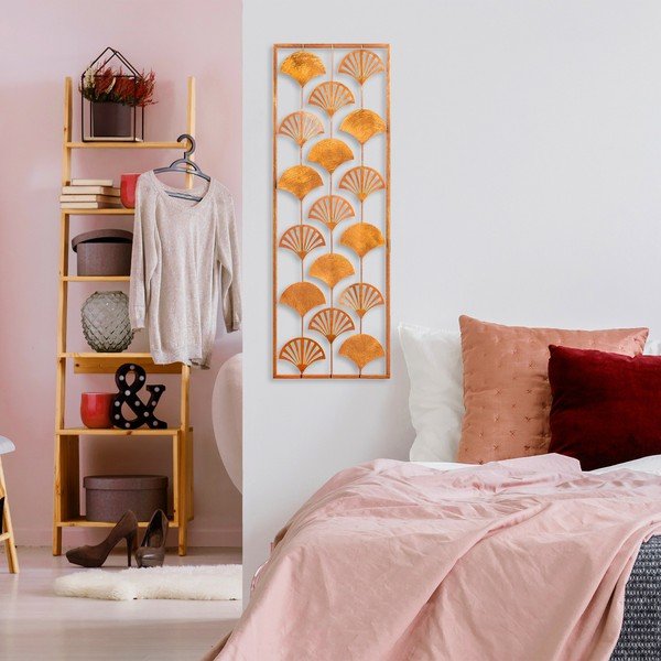 Metallist seinakaunistus 32x90 cm Gingko - Wallity-image-3