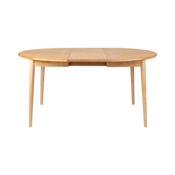 Tammespoonist ümmargune kokkupandav söögilaud koos lisaplaadiga ø 120 cm Twist - Zuiver-image-3