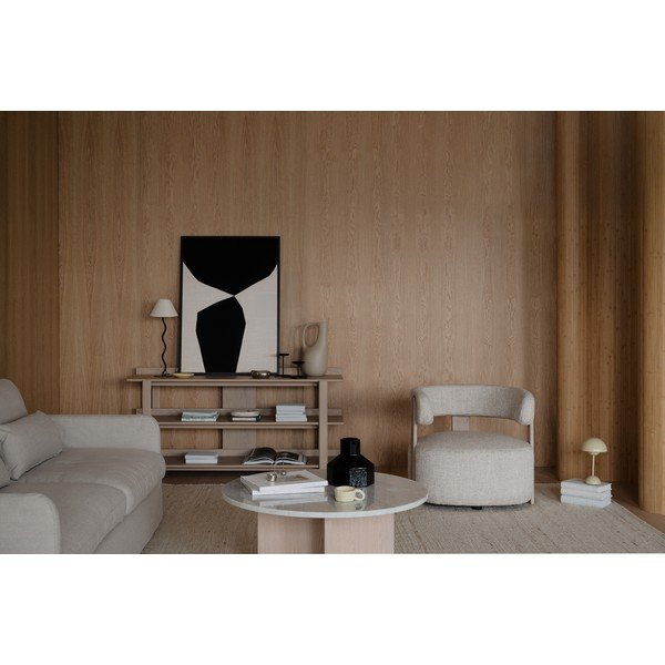Konsoollaud heleda naturaalse tammepuust pealispinnaga 43x150 cm Kilian - Rowico-image-2