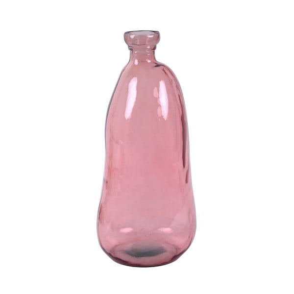 Růžová váza z recyklovaného skla Ego Dekor Simplicity, výška 51 cm