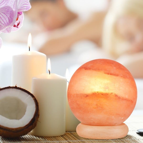 Oranž soolalamp, kõrgus 16 cm Sally - LAMKUR-image-2