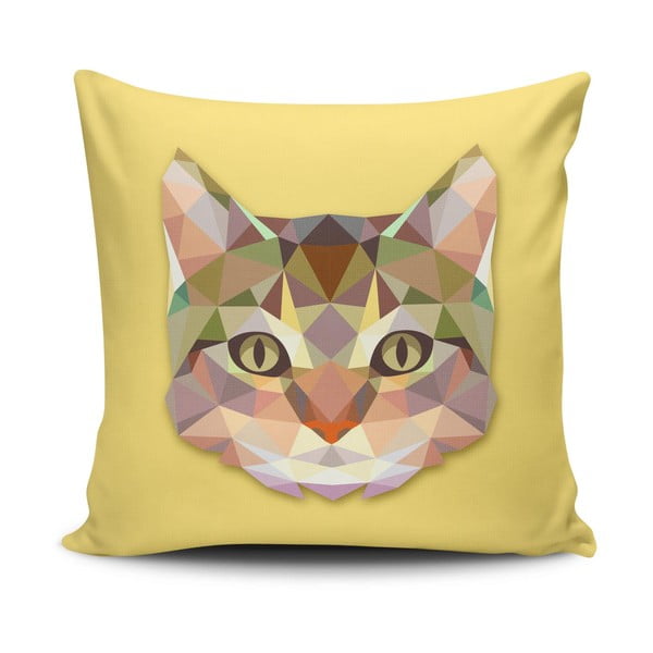 Puuvillasegust padjapüürileht Kass, 45 x 45 cm - Cushion Love