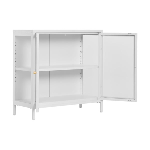 Valge metallist vitriinkapp 80x80 cm Dalby - House Nordic-image-2