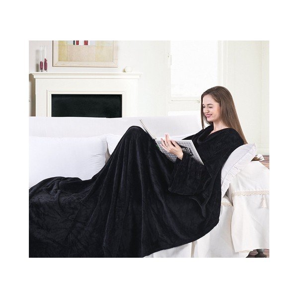 Must mikrokiust TV-tekk , 200 x 170 cm Lazy - DecoKing-image-2