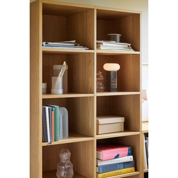 Pruun metallist hämardatav LED-laualamp klaasist varjuga (kõrgus 20 cm) Low - Hübsch-image-4