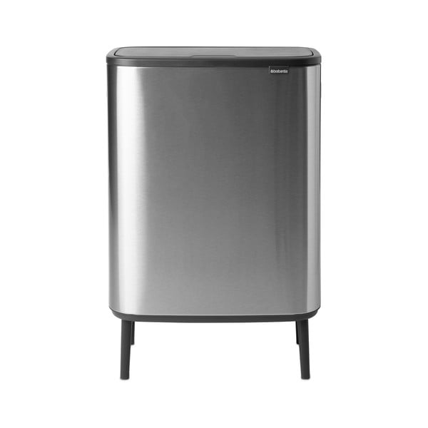 Matt hõbedane puutetundlik terasest prügikast jäätmete sorteerimise jaoks 60 l Bo Touch Bin Hi - Brabantia-image-3
