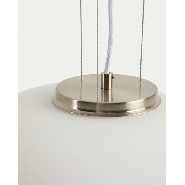 Valge ripplamp klaasist varjuga, ø 25 cm Ardali - Kave Home-image-3