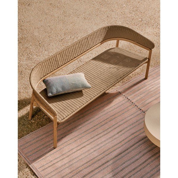 Beež akaatsia täispuidust aiadiivan Arinella - Kave Home-image-2