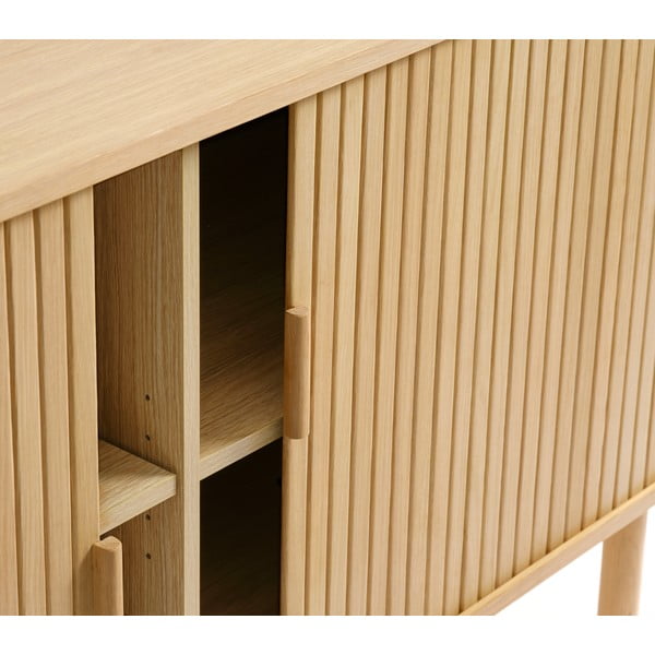 Tammedekooriga lükandustega madal kummut 76x160 cm Cavo - Unique Furniture-image-1