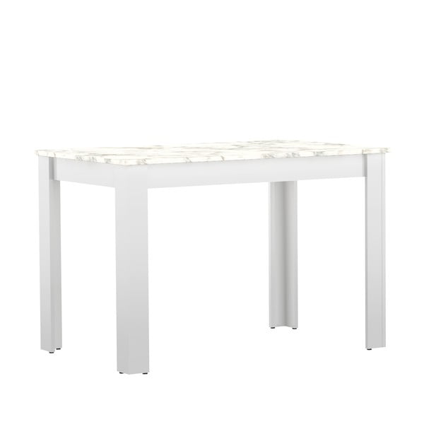 Valge söögilaud marmorplaadiga 110x70 cm Nice - TemaHome-image-3