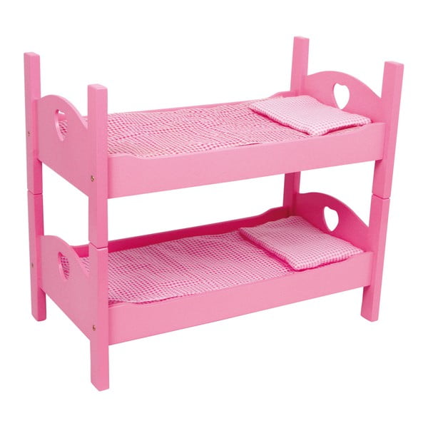 Roosa puidust kahekorruseline voodi nukkudele Nukudele - Legler