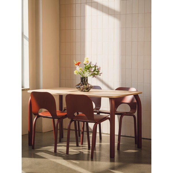 Söögilaud tammepuust pealispinnaga 80x140 cm Meko - noo.ma-image-1