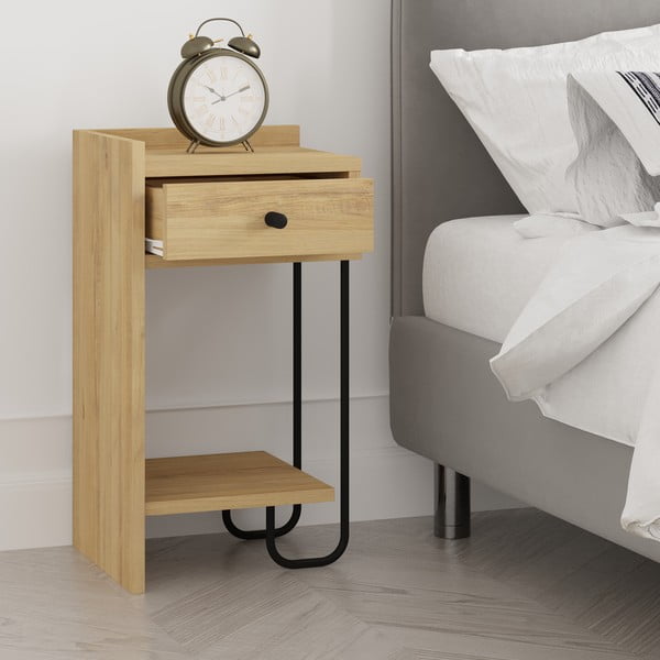 Tammedekooriga öökapp koos  riiulitega Mercure - Marckeric-image-4