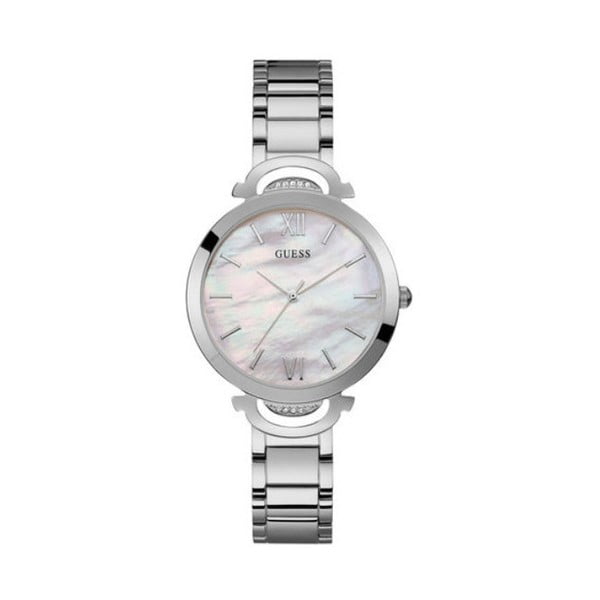 Dámské hodinky ve stříbrné barvě s páskem z nerezové oceli Guess W1090L1