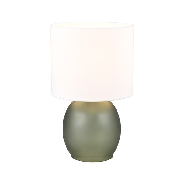 Valge-roheline laualamp tekstiilist varjuga (kõrgus 29 cm) Vela - Trio-image-2
