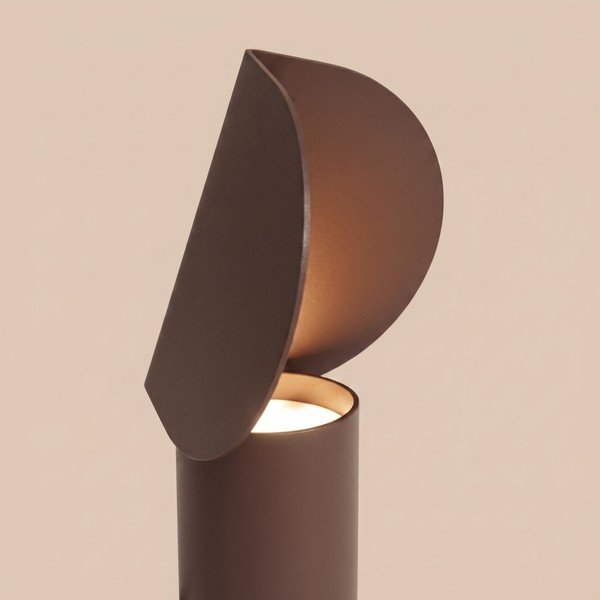 Pruun alumiiniumist LED-laualamp (kõrgus 15 cm) BISCUIT - Thoro-image-1