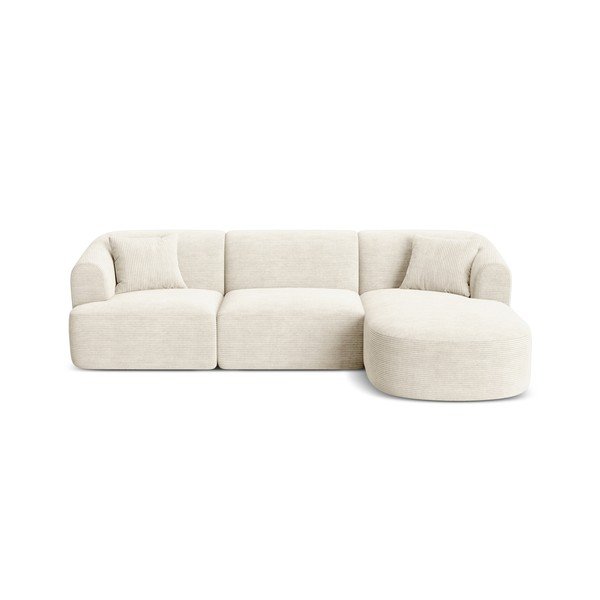 Beež kordvelvetist nurgadiivan (parem nurk/diivanvoodiga) Campi - Cosmopolitan Design