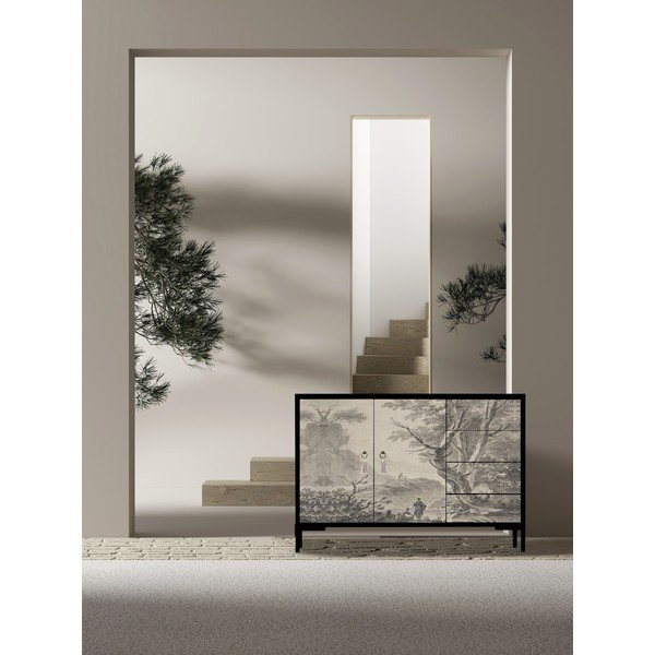 Must-beež madal kummut 113x84 cm Wilma - Really Nice Things-image-4