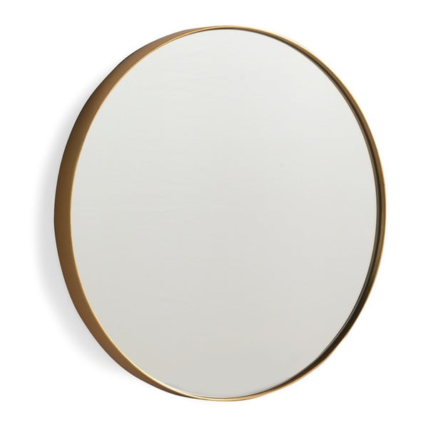 Nástěnné zrcadlo ve zlaté barvě Geese Pure, Ø 30 cm