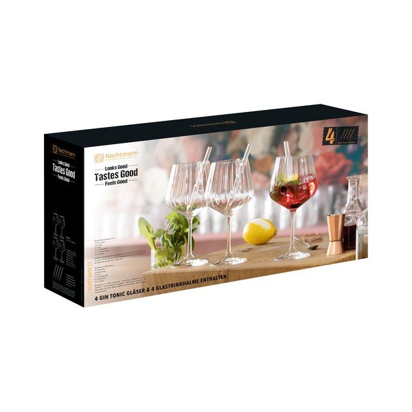 4 kristallklaasist kokteiliklaasi ja kõrrega komplekt, 640 ml Tastes Good - Nachtmann-image-2