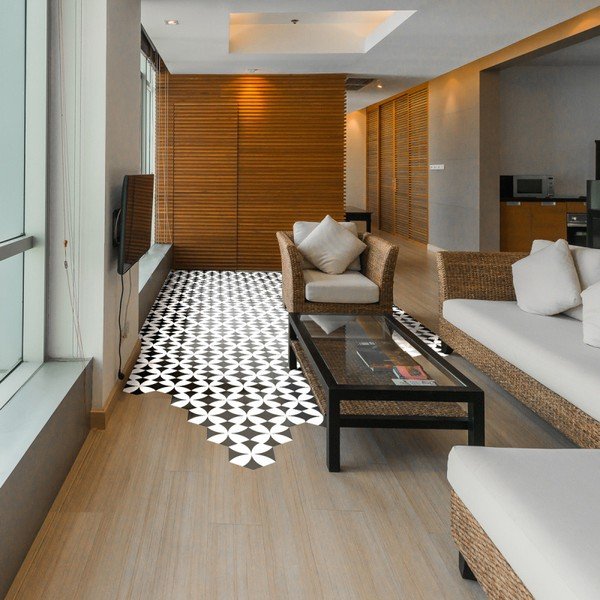 Sada 10 samolepek na podlahu Ambiance Floor Stickers Hexagons Bernardo, 40 x 90 cm-image-1