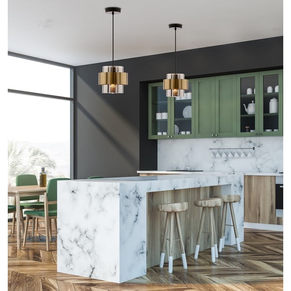 Must rippvalgusti klaasist varjuga ø 18 cm Spiega - Candellux Lighting-image-1