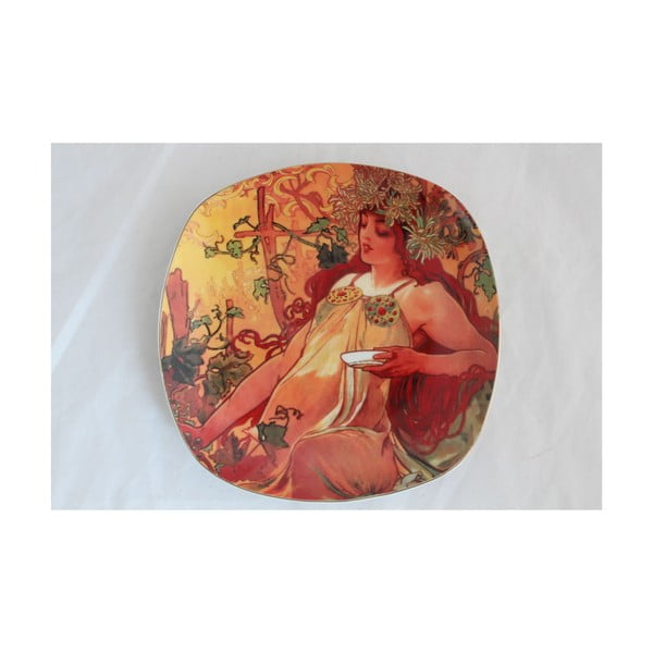 Alfons Mucha - sada 6 dezertních talířků Podzim-image-1