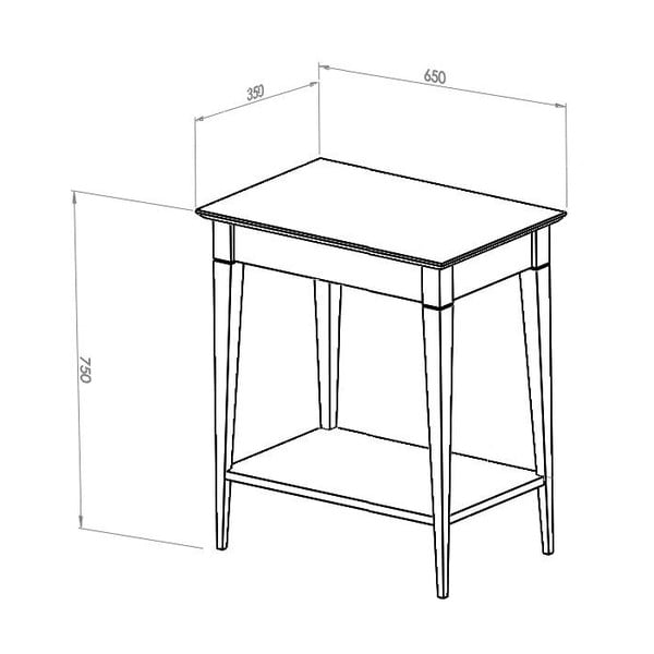 Valge konsoollaud, laius 65 cm Mimo - Ragaba-image-3