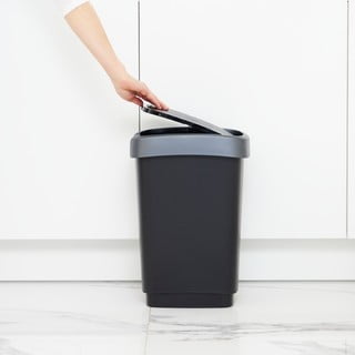 Taaskasutatud plastist prügikast hõbemust 10 l Twist - Rotho