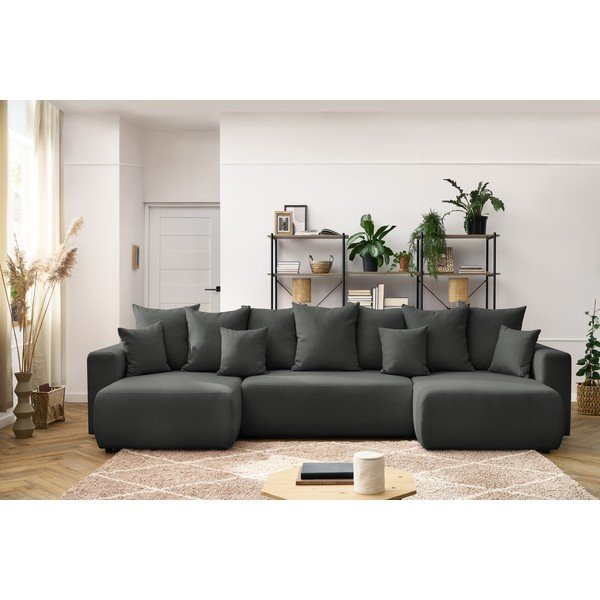 Tumehall U-kujuline diivanvoodi Envy - Bobochic Paris-image-1