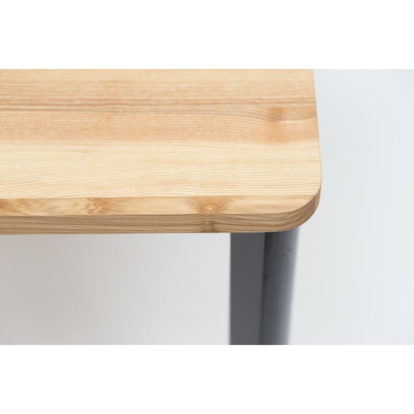 Must ümarate jalgadega söögilaud TRIVENTI, 120 x 80 cm Triventi - Ragaba-image-1